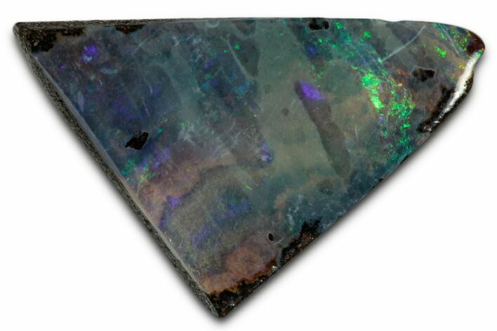 Colorful Polished Boulder Opal Specimen - Queensland, Australia #351832